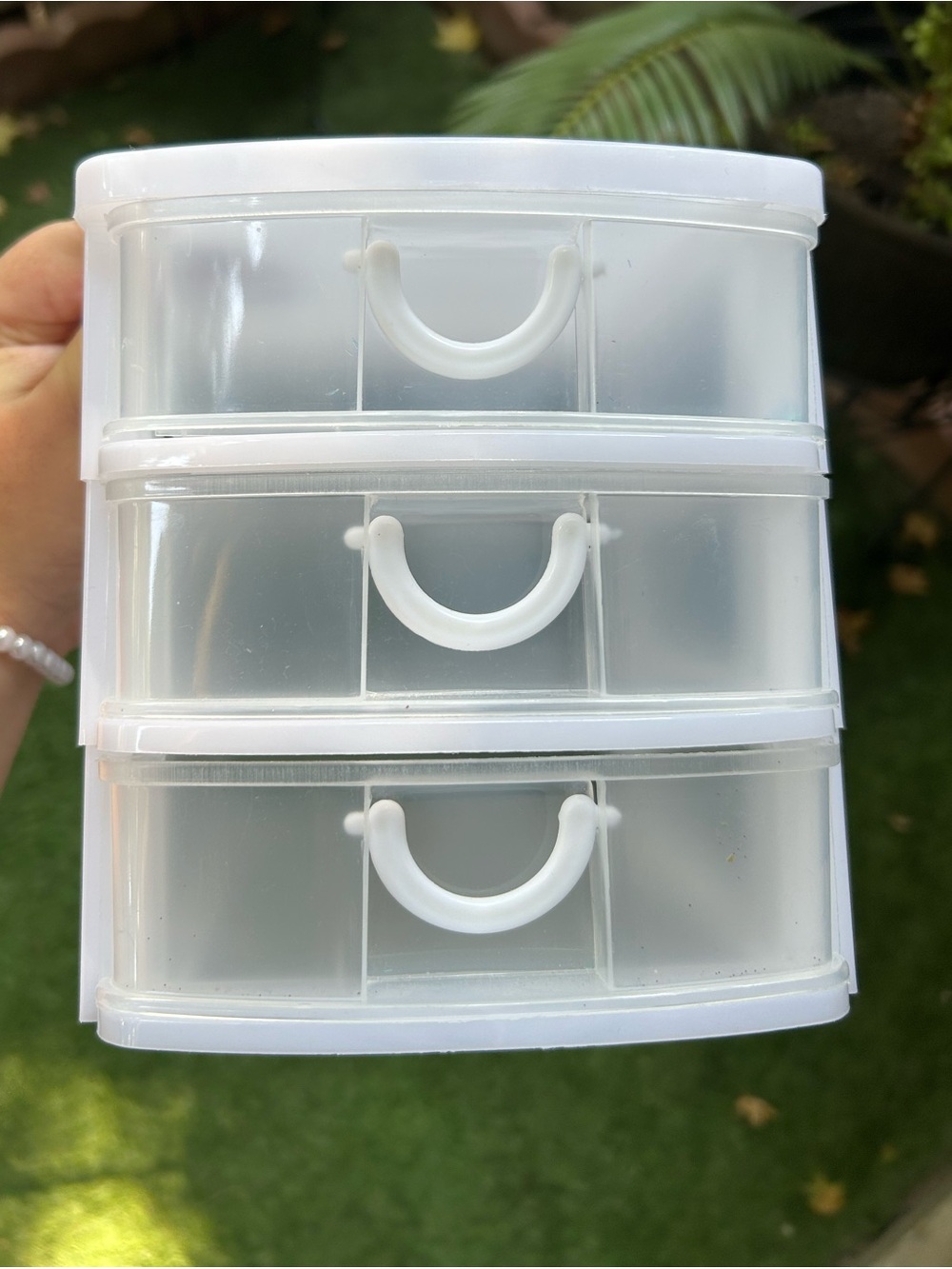 3 compartment storage drawer